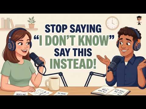 Stop Saying “I DON’T KNOW” | 5 Natural English Phrases Native Speakers Use | Easy English Podcast