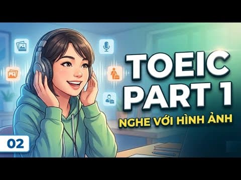 Chinh Phục TOEIC Part 1: Luyện Nghe Chuẩn Đề Thi – Hình ảnh, Script, Phiên Âm, Dịch Nghĩa | 2 #toeic