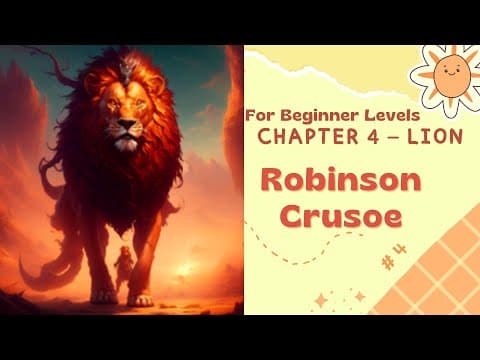 Chapter 4 | LION | Robinson Crusoe | For Beginner Levels | Learn English through Story ⭐