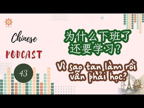 [Chinese Podcast] 43-Vì sao tan làm rồi vẫn phải học?-Luyện nghe tiếng Trung|VIETSUB+PINYIN