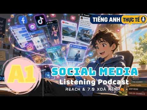 🎧 Luyện Nghe Tiếng Anh Level A1 - SOCIAL MEDIA -  | Listening English Podcast |🎯
