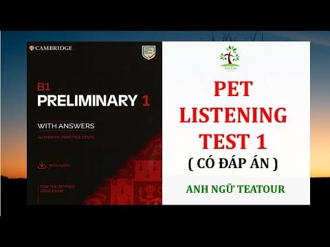PET 2020 | B1 PRELIMINARY 1 WITH ANSWERS TEST 1| TEATOUR ENGLISH