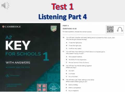 A2 Key for school 1- Test 1 Listening part 4 pptx