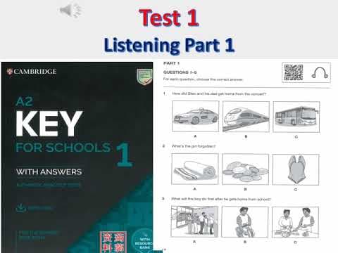 A2 Key for school - Test 1 Listening part 1
